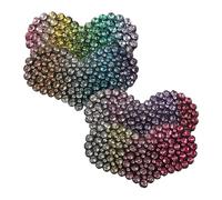 TOYZFRIENDY 8pcs Gradient Rhinestone Heart Hair Clips for Lightweight and Gentle Barrettes for Bangs and Ponytails Teens Wedding and Party Hair Accessories