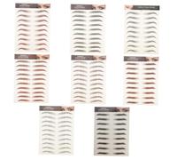 TOYZFRIENDY 8pcs Hair-like Fake Eyebrow Stickers for People with Light Or Sparse Eyebrows, Waterproof Makeup Stickers Lasting Several Days, Suitable for Beginners and Novice Users
