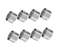 TOYZFRIENDY 8pcs Stainless Steel Cake Rings High Temperature Resistant Round Mousse and Tart Baking Moulds for Professional Pastry Cheesecake Pancakes Crumpets Easy to Clean Multipurpose