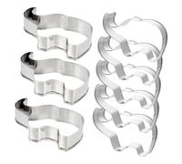 TOYZFRIENDY 8Pcs Stainless Steel Elephant Biscuit Molds Baking Supply Cookie Cutters DIY Party Baking Tools with Comfort Grip Safe and Easy to Clean for Home Use