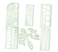 TOYZFRIENDY 9pcs Plastic Circle and Oval Stencils Geometric Drawing Templates for Artists Students Architects Multifunctional Drafting Tools for Office School Use