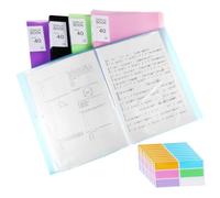 TOYZFRIENDY A4 Plastic Document Folder Binder with 40 Pockets, 5pcs Sticker Folder Organizer for School and Office Filing, Project Display Book for Document Storage and Presentation