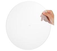 TOYZFRIENDY Acrylic Turntable Mat with Anti-slip Base for Vinyl Records Transparent Slipmat Stable Record Player Accessory for Improved Audio Performance