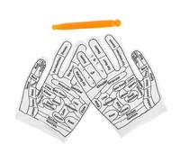 TOYZFRIENDY Acupressure Massage Gloves Massaging Stick Set Reusable Elastic Hand Covers Hand Reflexology Portable Fatigue Relief Tool Men and Women