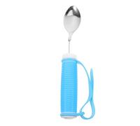 TOYZFRIENDY Adaptive Disability Eating Spoon for Elderly and Disabled Adults Spillproof Portable Food Utensil with Soft Silicone Handle Easy to Clean and Mealtime Aid for Handicapped Users