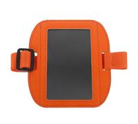 TOYZFRIENDY Adjustable Arm Badge Holder for Id Cards with Transparent Sleeve Elastic Comfortable Armband for Work Office Ski Pass Social Security Card Protection in Orange