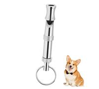 TOYZFRIENDY Adjustable Pitch Dog Training Whistle Portable Nickel-plated Brass Ultrasonic Sound with Audible Signal for Puppy Behavior Control Silver