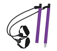 TOYZFRIENDY Adjustable Portable Pilates Fitness Bar Purple Yoga Exercise Stick for Weight Training Bodybuilding Home Gym