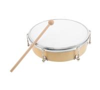 TOYZFRIENDY Adjustable Wood Frame Hand Drum for Music Education Montessori Percussion Instrument with Beater Lightweight for Preschool and Musical Performances