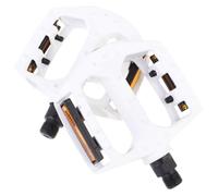 TOYZFRIENDY Aluminium Alloy Bike Pedal with Rolling Ball Bearing Stable and Non-slip Bicycle Pedals for Mountain Road Folding and Urban Bikes Easy to Install Milk White Multi-purpose Cycling