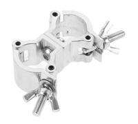 TOYZFRIENDY Aluminum Alloy Dual Clamp Stage Light Accessory Cross Design Heavy Duty Truss Bracket for Tubes Secure Double Ring Buckle Lighting Clamp for Stage and Display Use