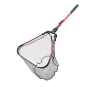 TOYZFRIENDY Aluminum Alloy Folding Fishing Net with Extendable Handle Lightweight Portable Landing Net for River Lake Stream Fishing Fish-friendly Scales-safe Design Space-saving Storage