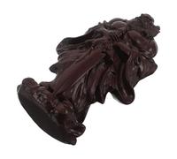 TOYZFRIENDY Antique Chinese Wood Zhongkui Statue Feng Shui Desktop Ornament for Protection Prosperity Symbol Powerful Traditional Mythological Guardian Sculpture for Home and Office Decor