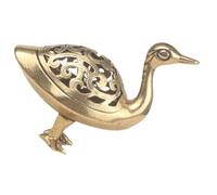 TOYZFRIENDY Antique Metal Chinese Incense Burner Powder Holder Decorative Aromatherapy Censer for Home Office with Unique Duck Shape and Craftsmanship