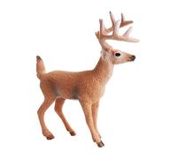 TOYZFRIENDY Artificial Elk Ornament Christmas Cake Topper Realistic Elk Shape Adornment Brown Simulation for Birthday Party Tabletop Display