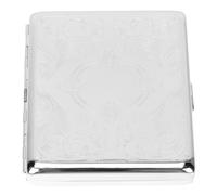 TOYZFRIENDY Automatic Opening Stainless Steel Cigarette Case Protective Carrying Box for Men and Women Compact Anti-Crush Design Suitable for Tobacco Storage Stylish Silver Finish