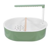 TOYZFRIENDY Automatic Pet Bathroom for Birds Bird Shower Fountain Adjustable Pump Green Bath Tub for African Grey Cockatiel Budgie inside Cage