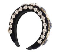 TOYZFRIENDY Baroque Style Diamond Decor Hairband for Women and Elegant Rhinestone Flower Headband Comfortable Skin-friendly Material Design for Daily and Special Occasion Hairstyles