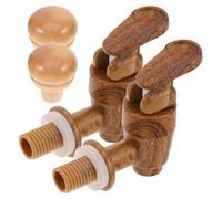 TOYZFRIENDY Beer Barrel Replacement Faucet Wine Bucket Spigot Plug 2 Sets and Plastic for Tight-Fitting Stopper, Vintage Style Maintaining Freshness Red and White Wine Barrels
