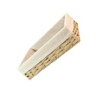 TOYZFRIENDY Beige Woven Paper Rope Storage Basket with Removable Linen Liner Small Sundries Organizer for Desktop Home Decoration and Practical Storage Container
