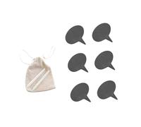 TOYZFRIENDY Black Cheese Topper with Chalk Labels and Linen Bag Portable Cake Inserts for Desserts Cheese Pastries and Bread Use Decorative Markers for Home Bakery and Cake Shops with Chalk
