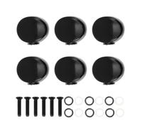 TOYZFRIENDY Black Metal Guitar Tuning Pegs and Stable Characteristics 6 Pcs with Oval Shape Classic Concise Design for Electric Guitars