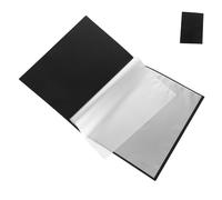 TOYZFRIENDY Black Portfolio Binder with Clear Sleeves PP Document Folder with Matte Finish for Artwork Music Presentations Office and School Use