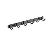 TOYZFRIENDY Black Wall Rack with Screws Space-Saving Coat Storage Holder for Bathroom Kitchen Bedroom European Retro Style Easy Installation Organizer for Towels and Cooking Tools