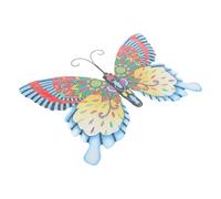 TOYZFRIENDY Blue Iron Butterflies Wall Art Decoration Lifelike Metal Sculpture for Indoor Decor Craft Ornament for Home and Garden