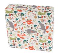 TOYZFRIENDY Booster Cushion Adjustable Heightening Seat Pad for Student Dining Chairs Portable Lightweight Seat Cushion with Stable Comfort and Easy-Clean White Happy Animals Design