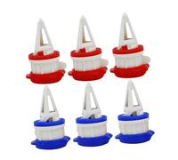 TOYZFRIENDY Box Drink Diverter with Lid 6pcs Set, Silicone Milk Carton Pourer Spouts, Small Beverage Pouring Extension, Red and Blue for Home Drink Dispenser and Juice Bottle Use