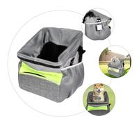TOYZFRIENDY Breathable Oxford Cloth Pet Bike Basket with Detachable Front Handle Stylish Gray Dog Carrier for Bicycle Mesh Design for Comfortable Transport and Storage