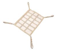 TOYZFRIENDY Car Ceiling Cargo Net 70x50cm Beige Reinforced Overhead Storage Organizer for SUV Interior Roof Storage Double Zipper