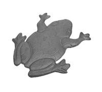 TOYZFRIENDY Cast Iron Frog Stepping Stone Weather-resistant Garden Sculpture Outdoor Decorative Stone for Patio Walkway Landscaping with Classic Design Accent