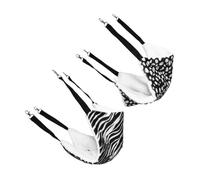 TOYZFRIENDY Cat Hammock Bed 2pcs Set, Breathable Double-sided Hanging Pet Bed with Black White Polka Dot Zebra Pattern, 35x35cm, Indoor Hanging Sleeping Nest for Cats and Kittens