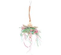 TOYZFRIENDY Chewing Bird Toy Palm Leaf Paper Wood Large Interesting Parrot Toy Practical Anti-biting Hanging Birdcage Decoration for Home