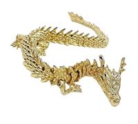 TOYZFRIENDY Chinese Brass Dragon Statue Desktop Ornament Decorative Sculpture for Wealth Prosperity Collectible Table Decor Gift for Adults Random Color