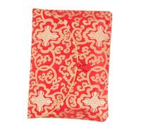 TOYZFRIENDY Chinese Silk Red Envelope Bag Embroidery and Knot Decoration, A4 Size File Pouch for Buddhist Scripture Storage and Packaging, Traditional Chinese Festival Pocket