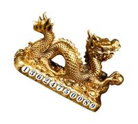 TOYZFRIENDY Chinese Year Dragon Ornament Resin Dragon Statue Feng Shui Decor for Car Dashboard Home Office Tabletop Decorative Craft for Wealth and Prosperity