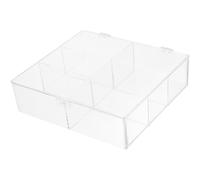 TOYZFRIENDY Clear Plastic Cards Storage Box with Lid Portable Photo and Postcards Organizer Case Lightweight Transparent Index Card Container with Easy-open Flip Cover for Small Item Storage