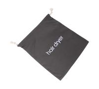 TOYZFRIENDY Cloth Hair Dryer Storage Bag with Drawstring Closure Multifunctional Travel Pouch for Hairdryer and Small Items Space Saving Wall Mountable Organizer in Dark Grey Suitable for All