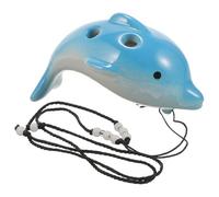 TOYZFRIENDY Colorful Dolphin Ocarina for Beginners Portable Ceramic Music Instrument with Clear Sound Play Design for Adults Festival and Travel Souvenir