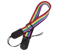 TOYZFRIENDY Colorful Ukulele Strap Adjustable Fabric Shoulder Strap with Rainbow Design for Soprano Tenor String Instruments, Reduces Shoulder Fatigue Protects from Scratches, for Performance