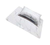 TOYZFRIENDY Comfortable Nail Art Hand Pillow and Foldable Manicure Hand Rest Cushion with White Marble Pattern Mat for Salon and Home Nail Enthusiasts