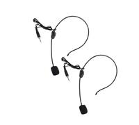 TOYZFRIENDY Condenser Microphone Headset Microphone Voice Amplifier Mic for Teaching Amplifiers and - Omnidirectional Wired with 3.5Mm Plug Lightweight Plastic Design 2Pcs Black