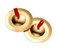 TOYZFRIENDY Copper Finger Cymbals Small Hand Percussion Instrument for Children and Crisp Sound to Train Kids Music Ability, for Belly Dancing and Dance Parties
