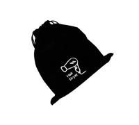 TOYZFRIENDY Corduroy Drawstring Hair Dryer Travel Bag Pouch for Hair Tools Storage Protective Soft Velvet Organizer for Blow Dryer and Styling Accessories Compact Black