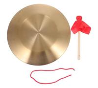 TOYZFRIENDY Creative Copper Gong Music with Hand Cymbals and Hammer Polished Percussion Instrument with Lanyard for Company Opening Rhythm Training Portable Golden Cymbal