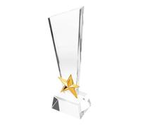TOYZFRIENDY Creative Five-star Crystal Trophy Award with Rounded Edges for Graduation Ceremony Celebration Competition and Kindergarten Student Achievement Recognition
