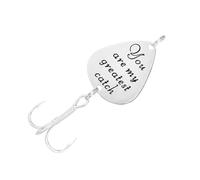 TOYZFRIENDY Creative Stainless Steel Hook with Guitar Pick Lure High Metal Fishing Bait for Outdoor Anglers You Are My Greatest Catch Pattern Suitable for Deep Water Fishing